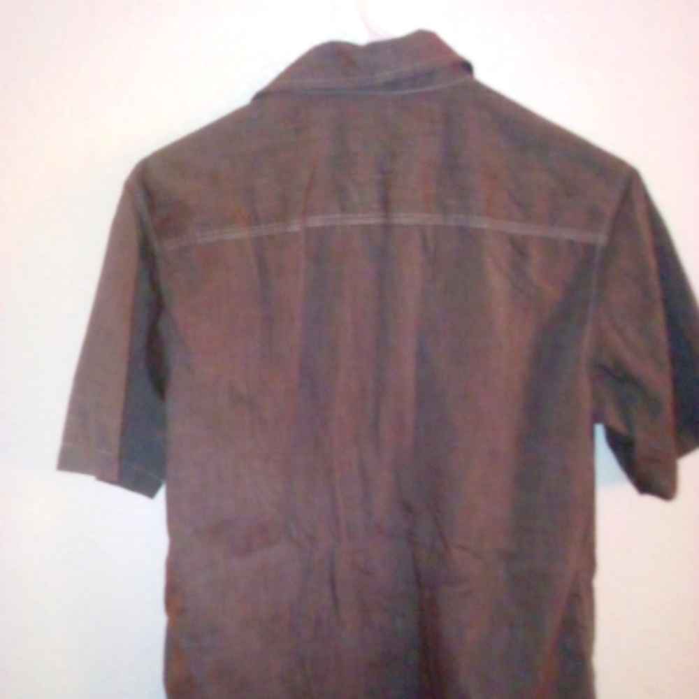 Burnside grey Medium men's casual button down shirt